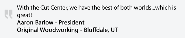 Aaron Barlow of Original Woodworking on his Thermwood Cut Center Aaron Barlow of Original Woodworking on his Thermwood Cut Center