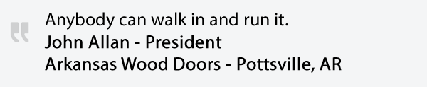 John Allan of Arkansas Wood Doors on his Thermwood Cut Center John Allan of Arkansas Wood Doors on his Thermwood Cut Center