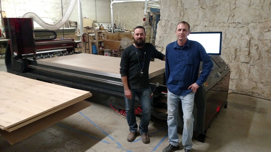 Jody Wilmes and the Donovan Mumma of Byrne Custom Woodworking and their new Thermwood Cut Center Jody Wilmes and the Donovan Mumma of Byrne Custom Woodworking and their new Thermwood Cut Center
