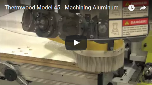 Thermwood Model 45 machining aluminum skinned plywood Thermwood Model 45 machining aluminum skinned plywood